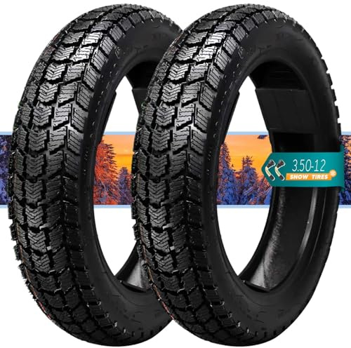 Pneu neige 3.50-12 64J, pneu neige sans chambre à air, bande de roulement antidérapante, 8 pneus 3.5-12, roues avant et arrière de scooter, 3.50 12, type tubeless (TL), for motos à deux roues, 300 kPa