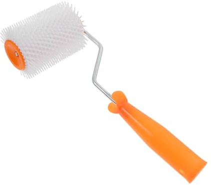 DIYEAH Rouleau à Peinture Autonivelant Rouleau à Ciment Dispositif Anti-mousse 13 Mm En Plastique Pour Sols En Ciment Outil Anti-bulles Professionnel Usage Chantier