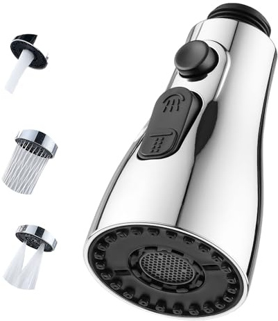 Xsybegdlk 3 Function Kitchen Tap Spray Head Replacement Part, Kitchen Spray Head for Pull Down Faucet, Tap Faucet Attachment Spray, Bathroom Tap Nozzle Heads Accessories, Universal G1/2 Inch