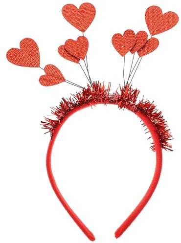 Toyvian Herz-haarreif zum Valentinstag – Rotes Herz-haarband, Valentinstag-haarreif für Damen Und Mädchen, Ideal für Hochzeiten, Verlobungen, Geburtstage, Partys, Halloween-kostüme