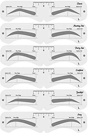 Yinhing Kit Stencil per Sopracciglia, Modello PEVA a 24 Forme con Fascia Elastica, Strumento di Trucco Fai-te Riutilizzabile per Principianti e Professionisti (2)