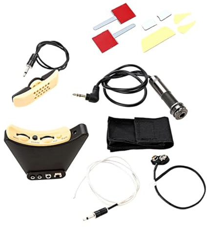 BESPORTBLE Micro pour Rosace de Guitare Acoustique et Folk, Accessoire Réglable Compact et Léger, Capteur de Micro Pratique pour Guitare Électrique Modifiée, Adapté pour Amplification Sonore
