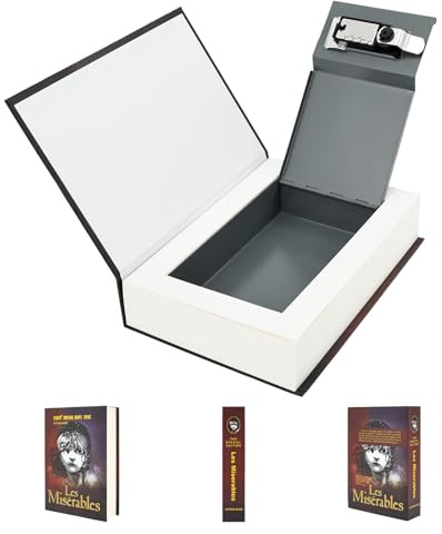 Buchtresor mit Zahlenschloss,Kleiner Tresor,Buchsafe Tresor,Geldverstecke für Zuhause,Geldaufbewahrung für Pässen,Mobiltelefonen,Schlüssel,Geld und Schmuck(Stil 1)