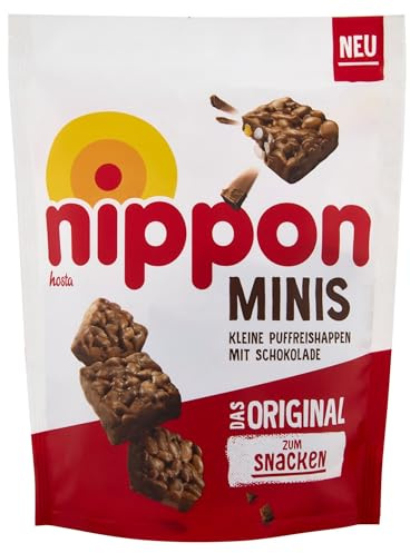 Biscotti Riso Soffiato Nippon Minis Hosta Ricoperto Cioccolato al Latte da 125 g