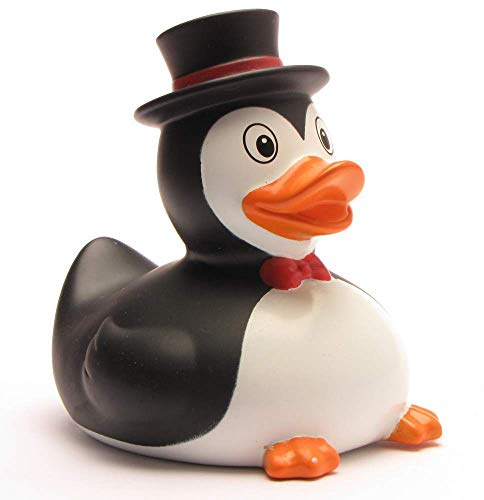 Duckshop I Badeente Pinguin I Quietscheente I L: 8,5 cm I Quietscheentchen I Geschenk für Tierliebhaber I Präsent Sammler