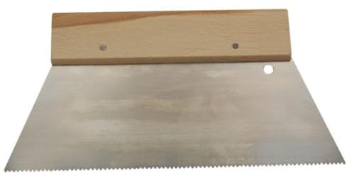 Toolland HE927250 Zahnspachtel, Rechteckig - Fein, 250 mm Breite