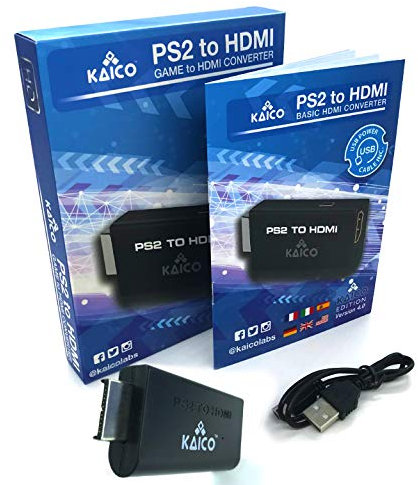 Kaico Edition HDMI Adapter for PlayStation 2 – PS2 to HDMI Converter | Plug & Play Cable for All PS2 Consoles (Phat & Slim) – Clear Video & Audio