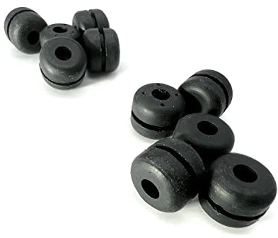 eXODA Tapa de Cable Abierta de Goma para Paso de Cable 45mm para Cable de 1 mm² 10 Piezas en Negro Resistente a temperaturas de -30° a +90° de Goma de polichloropreno