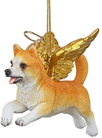 Design Toscano JH170722 Julprydnad - heder cabot walesisk corgi prydnad hund semester ängel