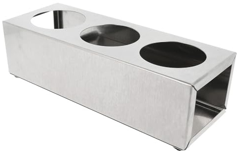 Gestell Für 3 Saucenspender 720 Ml 28X10X8 Cm Silberfarben Rostfrei - 1 Un.