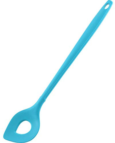 Kochblume Backlöffel | Premium-Silikon | Hitzebeständig | Spülmaschinenfest | 30cm | Farbe: türkis