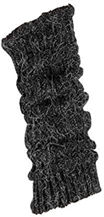 TippTexx 24 Stulpen, Grobstrick oder Overknees, wie selbstgestrickt mit Schaf- und Alpakawolle mit Anti-Loch-Garantie (as3, alpha, one_size, regular, regular, Anthrazit Stulpe, Einheitsgröße)