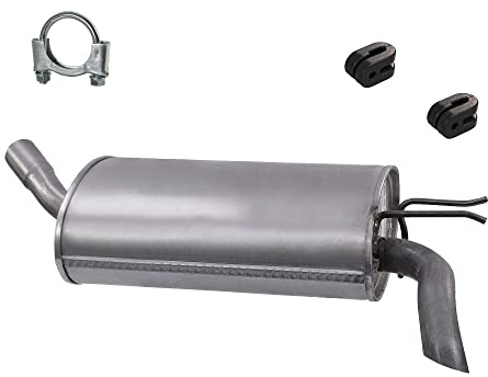 BESTPRICE Silencieux Set 1x Silencieux final, avec matériel de montage Compatible avec RENAULT TWINGO I (C06_)
