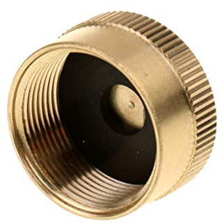 Inzopo Propan-Tankkappen aus massivem Messing – 0,5 kg Propan-Gasflaschen-Verschlusskappe zum Schutz für Outdoor-Camping, Grillen, Picknick, Herd, Kochgeschirr-Zubehör