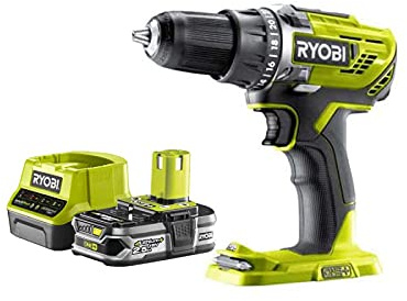 Pack RYOBI 18V Perceuse-visseuse One+ R18DD3-0 - 1 Batterie 2.5Ah - 1 Chargeur rapide RC18120-125