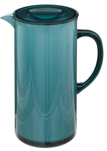 5five - pichet avec couvercle square bleu pétrole