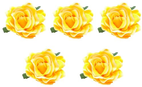FRCOLOR 5stücke Stoffblumen Brosche Blumenbrosche Rosen Haarspange Blumenclips Für Hochzeit Geburtstag Tanzparty Bankett Feiertage