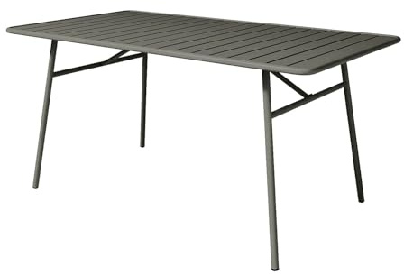 Vente-unique-Gartentisch - D. 160 cm - Metall - Anthrazitgrau - MIRMANDE von MYLIA