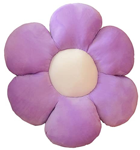 YILANLAN Blumenkissen Bodenmatte aus Plüsch Sitzkissen Dekokissen Sofakissen (50 cm, Purple)