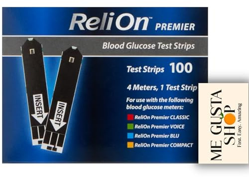 ReliOn Premier Blood Glucose Test Strips, 100 Count + me Gusta Sticker