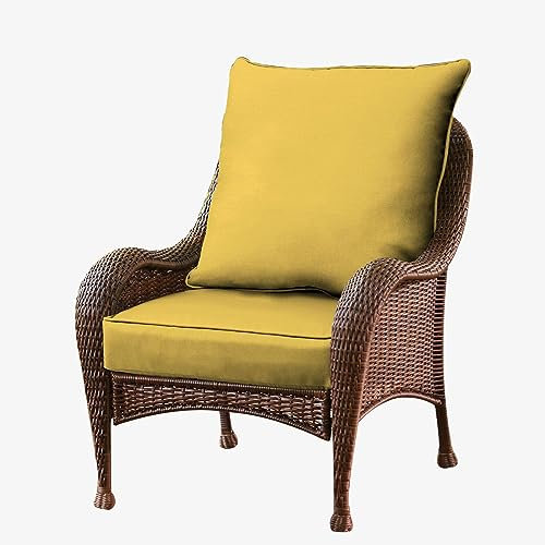 RUYICZB Sitzkissen Stuhl - Stuhlkissen-Modernes Design,Memory Schaumstoff Sitzkissen Outdoor,Indoor-Ideale Polsterung-Stuhlauflage,Sitzpolster Für Haus,Garten Auflage Kissen,Gelb