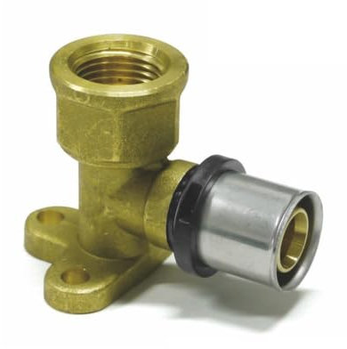 Sanpro THPRESS Pressfitting Wandwinkel - Wandscheibe IG, Größe 20x2 - Höhe 52 mm - Gewinde 3/4'