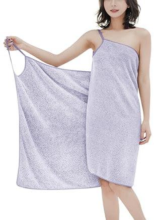 Faxianther Damen Badetücher 70 x 150CM Microfaser Handtücher Größe Badetücher Saunatuch Schnelltrocknend Weiche Saugfähig Bademantel Duschtücher Saunamantel Tragbares Bademantel