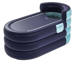 Ice Bath Tub - Portable Polar Plunge Pool for Outdoor Travel, Foldable Cold & Hot Water Sauna, Deep Freeze Therapy for Adult Injuries Recovery (160 * 74,Blue)