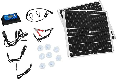 Veemoon Kit De Paneles Solares Para Exteriores Equipo De Carga Solar Placa De Celdas Solares Fuente De Alimentación Para Exteriores Para Paneles