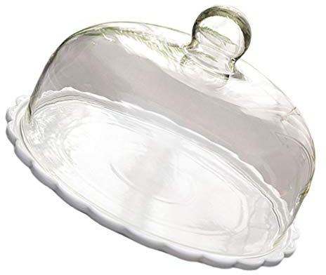 Luxshiny 1satz Kuchenhaube Aus Lebensmittelabdeckung Tortenplatte Mit Schutzdeckel Elegantes Design Für Kuchen Und Desserts Geeignet Für Party Und Buffet Spülmaschinenfest Weiß