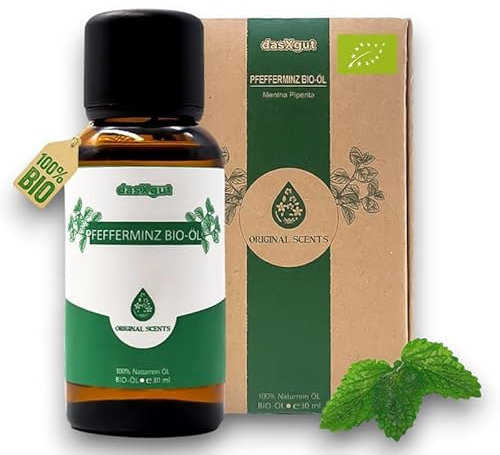 DasXgut – Pfefferminzöl 30 ml – BIO zertifiziert zum Verzehr – Reines öl aus Griechenland – ätherische Öle – Duftöl Diffuser – Zertifiziertes Lebensmittel [100% NATURREIN] E5004113 BG-BIO-02