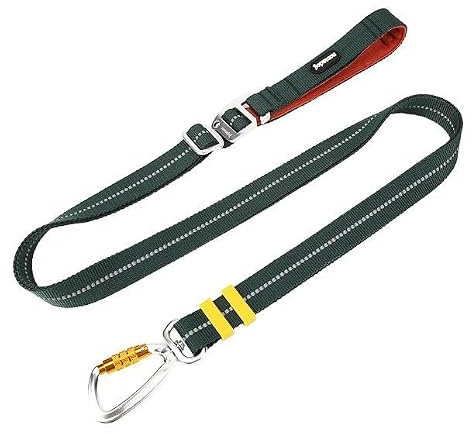 Nomadog Trailblazer Correa Perro Multiposicion 6-en-1 - Correa Doble con Mosquetón Giratorio de 360° en Aluminio, Ajustable de 1,4 a 2,4m, Reflectante 3M Scotchlite - Ideal para Correr