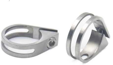 HESHUWEN Sattelklemme 1 stücke Fahrradberg Titan Fahrradsitz Poststraße Fahrrad Titan-Sattelstütze-Klammern 34,9 mm / 31,6mm Titan-Legierung Sitzrohrclip Sattelklemme(31 6mm)