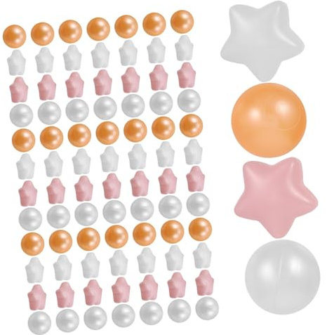 BRIGHTFUFU Bolas Oceánicas para Fosos De Bolas Infantiles, 100 Unidades, Colores Brillantes, Ligeras y Seguras, para Parques De Juego y Áreas Recreativas Infantiles
