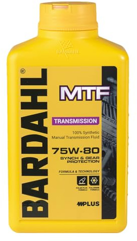 Bardahl - MTF 75W-80 - Olio per Trasmissione e Differenziale Auto, Protezione degli Ingranaggi, Antiusura, Lubrificante Versatile ad ogni Temperatura, 1 L
