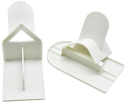 TIDTALEO Cake Smoother Cake Scraper 4Pcs Plastic Baking Tool for Shaping Rolled Fondant Dishwasher-Safe DIY Dessert Decorating