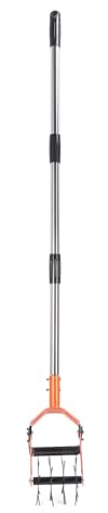 Sxhlseller Herramienta de Cultivador de Jardín, Weeder de Jardín de la Cabeza Giratoria Ergonómica 4 Engranajes Entrelazados en el Cañón de la Mano del para Reiniciar Hierba (3 Secciones)