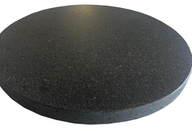 Pietra lavica rotonda liscia spessore 2 cm, griglia in pietra ollare naturale, barbecue Tutte le misure. (Diametro 25 cm)
