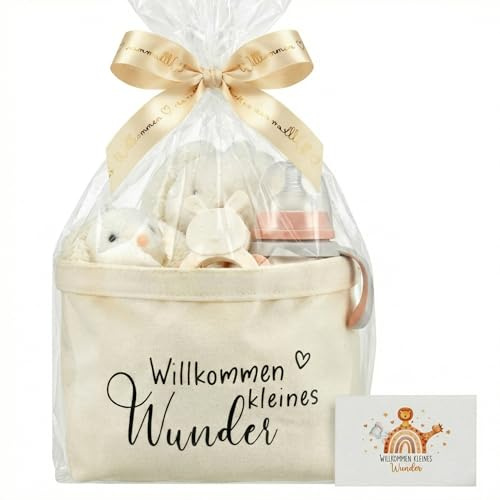 Xuniea Babygeschenk Windeltasche Geschenke mit Grußkarte und Bändern Windeltorten Kreatives Geschenk zur Geburt für Babytaufe Babyparty Neugeborenen Weihnachten