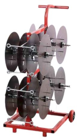 Generisch Mobiler Kabeltrommelständer, tragbarer Kabelorganizer-Abroller für Baustellen, Werkstätten und Lagerhallen (49 x 74 x 90 cm) – Robuste Aufbewahrungslösung