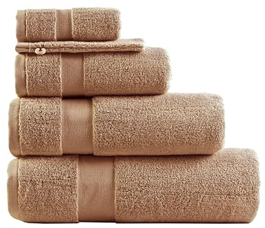 Cosy & Trendy Set di 4 guanti da bagno in cotone BILLYN,650 Gsm, Terracotta, 16 x 21 cm