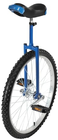 Gdetnysty Einrad für Erwachsene 24 Zoll Unicycle mit verstellbarem ergonomischen Sattel Trainingsrad Balance Fitness Rad Stahlrahmen Aluminiumfelge 70 kg Tragkraft Höhenverstellbar 91-102 cm (Blau)
