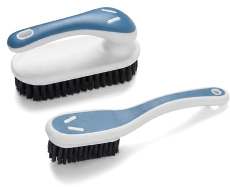 Soft Bristle Cleaning Brush Set - Multipurpose Laundry and Shoe Brush for Stains, Ergonomic Carpet Brush Cleaner, Household Scrubbing Brushes for Clothes, Sneaker, Bathroom and Countertops