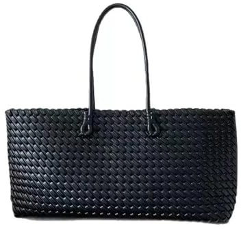 GYTTDERFL Geflochtene Tasche Leder Frühling Sommer Sle Korb Weben Tote Tasche Große Capaci Pendler Handtasche Frauen Einzelnen Oulder