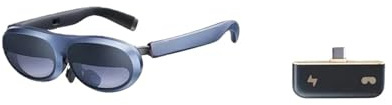 Compatible con Las Gafas Inteligentes 3D Rokid MAX AR, Pantalla Micro OLED de 215 (máx.), Campo de visión de 50°, for teléfonos, Switch, PS5, Xbox y PC VR Todo en uno.(Whit HUB)