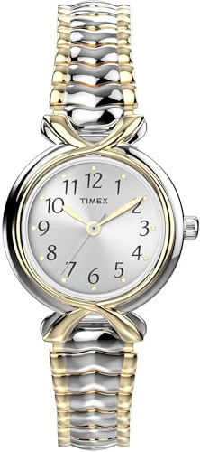 Timex Women's T21854 Pleasant Street Two-Tone Stainless Steel Expansion Band Watch