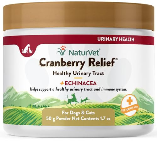 NaturVet Cranberry Relief Dog and Cat Remedy for Urinary Tract Infection 50 Gram