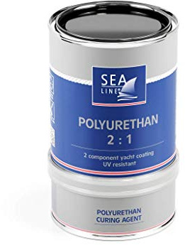 SEA-LINE Premium Polyurethan Lack Schwarz 750ml | 2K Yachtlack & Bootslack Topcoat | Hochglanz, Kratzfest & UV-Beständig | Für GFK, Stahl, Alu & Holz | Überwasser Deckanstrich