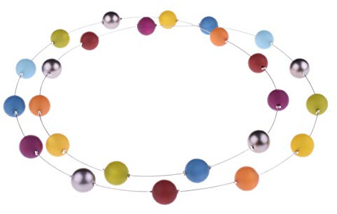 Adi-Modeschmuck Damenkette 'Tanja', 110cm Endloskette, Polarisperlen