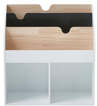 VERTBAUDET Regal-Element mit 2 Fächern + Regal weiß/natur/schwarz ONE SIZE